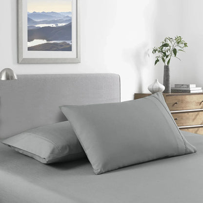 Royal Comfort 2000TC Bamboo Cooling Sheet Set King Mid Grey - Ultra Soft Bedding