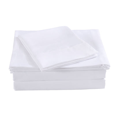 Bamboo Sheet Set Double 1000TC 40% Bamboo 60% Microfibre White