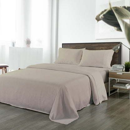 Bamboo Sheet Set Double 1000TC 40% Bamboo 60% Microfibre Warm Grey