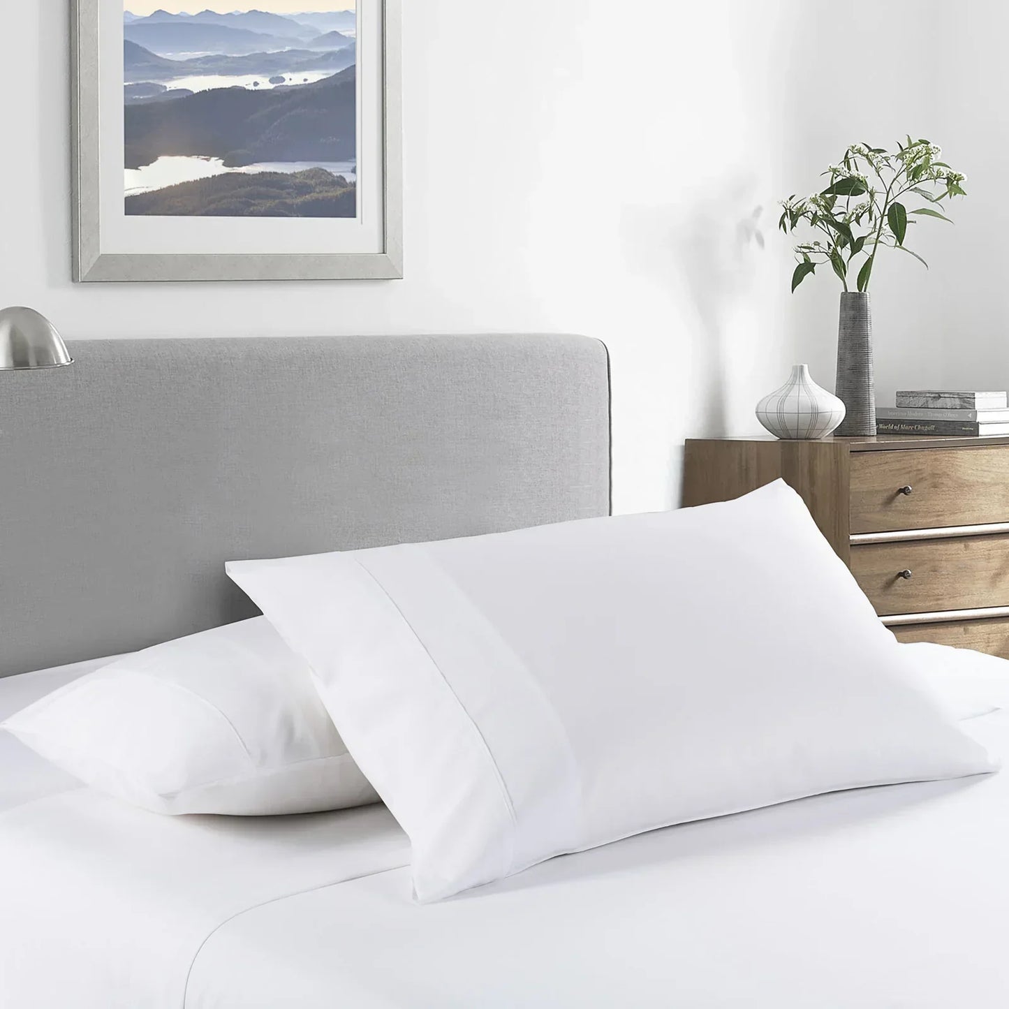 Royal Comfort 2000TC Bamboo Cooling Sheet Set Queen White - Ultra Soft Bedding