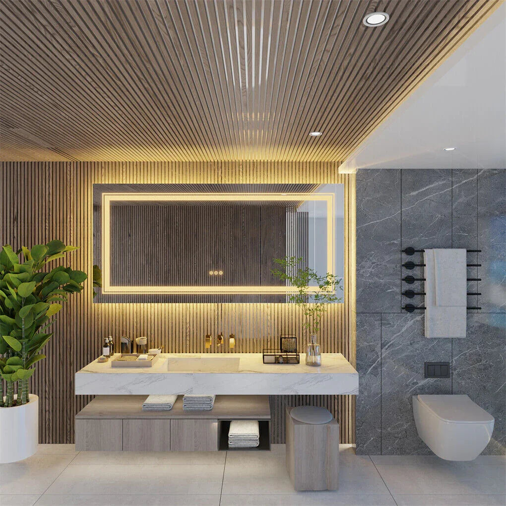 LED Bathroom Mirror 700x900mm Anti-Fog Wall Mount