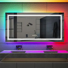 LED Bathroom Mirror 1400x700mm Anti-Fog Illuminated Aluminum Frame