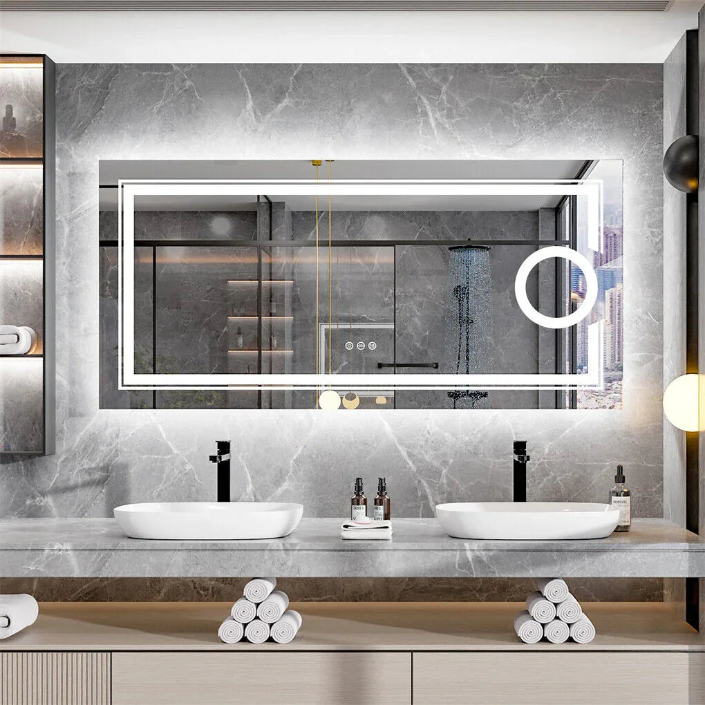 LED Bathroom Mirror 1510x780mm Anti-Fog Illuminated 6100 Lumens