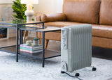Oil Column Heater 11 Fin 2400W 3 Heat Settings Castor Wheels Thermostat White