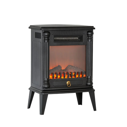Electric Log Fireplace Heater with Overheat Protection - Stacks Warehouse