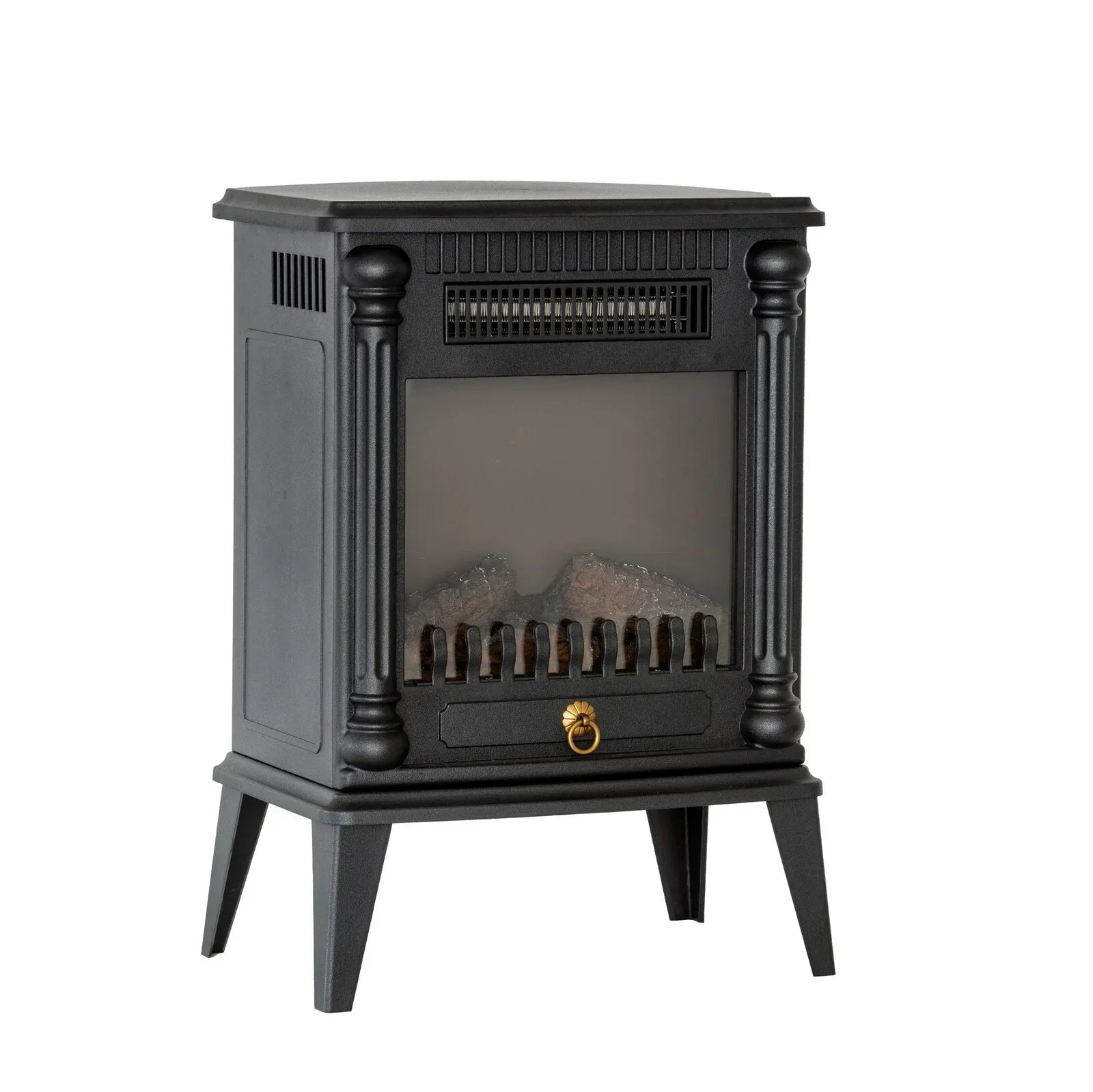 Electric Log Fireplace Heater with Overheat Protection - Stacks Warehouse