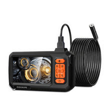 Endoscope camera with 4.3" screen, 8 LED lights, and flexible snake probe for inspection tasks