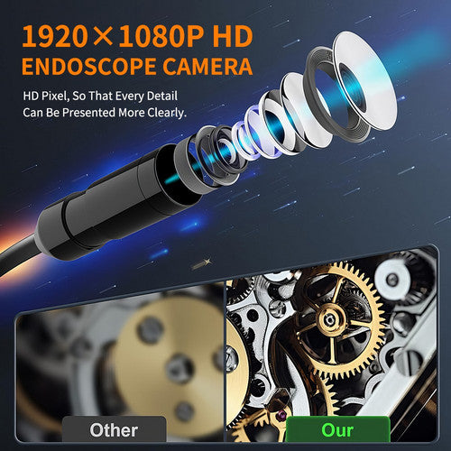 HD 1920x1080p endoscope camera with clear detail, ideal for inspection tasks and precision work