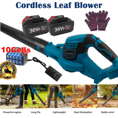 Cordless Garden Leaf Dust Blower Handheld With 2Battery & Charger 36V
