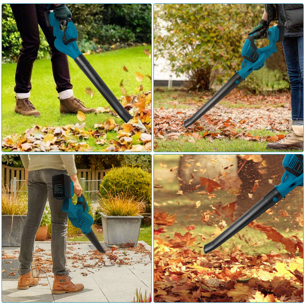 Cordless Garden Leaf Dust Blower Handheld With 2Battery & Charger 36V