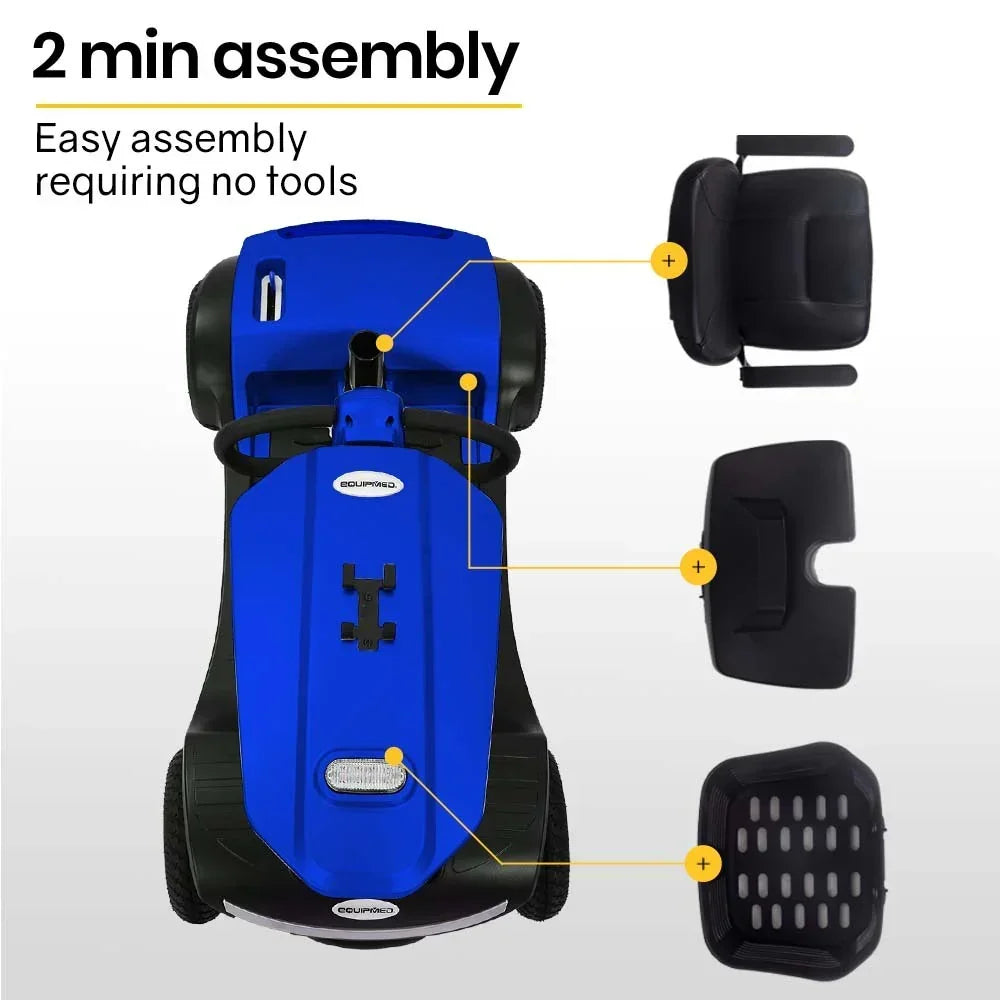 Mobility Scooter Electric 4 Wheel Blue