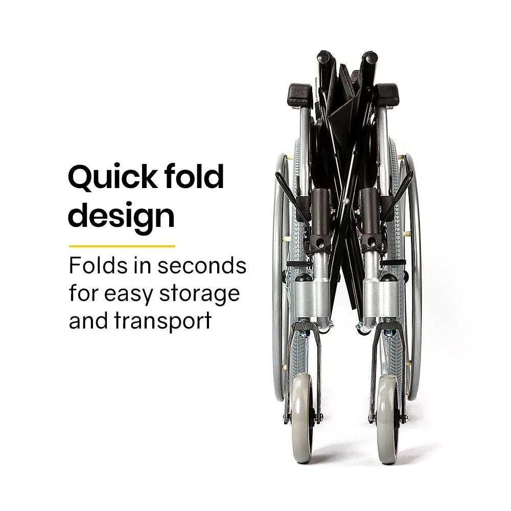 Wheelchair 24 Inch Portable Folding Alloy - 18kg