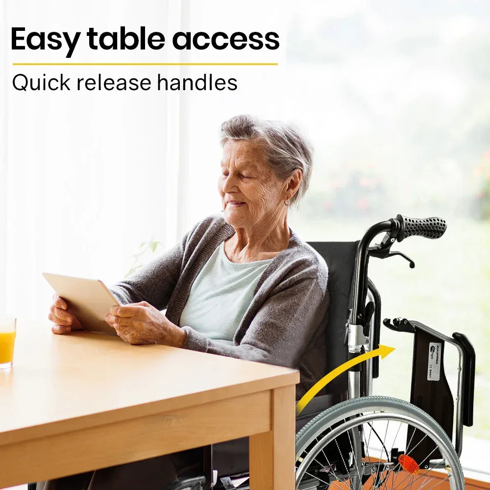 Wheelchair 24 Inch Portable Folding Alloy - 18kg