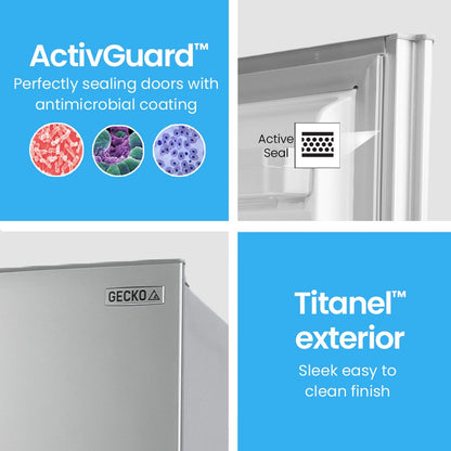 GECKO fridge with ActivGuard antimicrobial seal & Titanel easy-clean exterior finish
