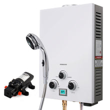 Thermomate Portable LPG Gas Hot Water System 8L/min Camping Shower 12V Pump Included White