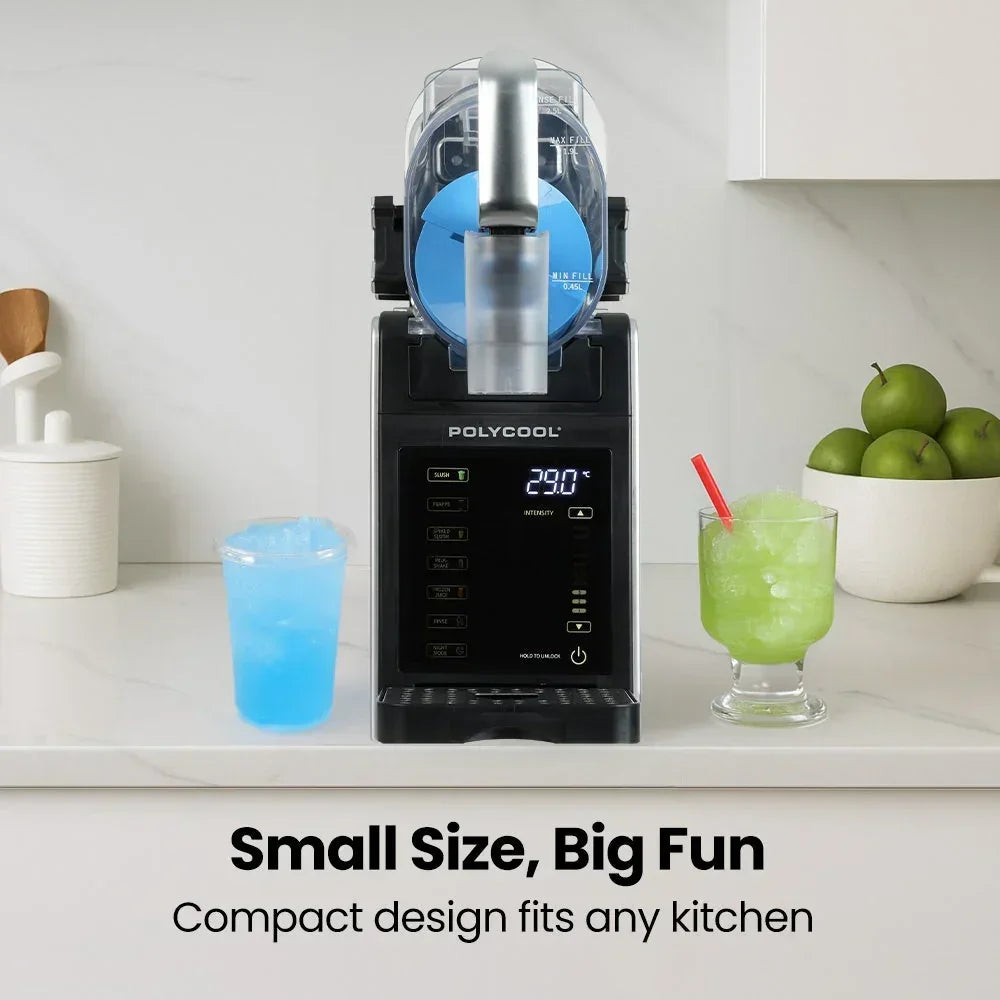 POLYCOOL 3L Slushie Frozen Drink Maker, Home Slush Machine, Fast Chilling, Easy Digital Controls - Stacks Warehouse