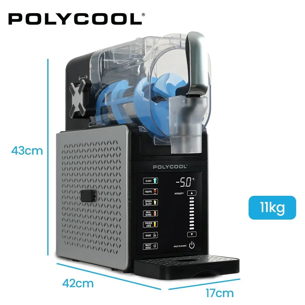 POLYCOOL 3L Slushie Frozen Drink Maker, Home Slush Machine, Fast Chilling, Easy Digital Controls - Stacks Warehouse
