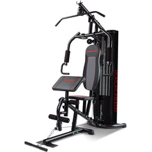 Proflex home gym machine with weight stack, pull-up bar, and adjustable bench for full-body workouts