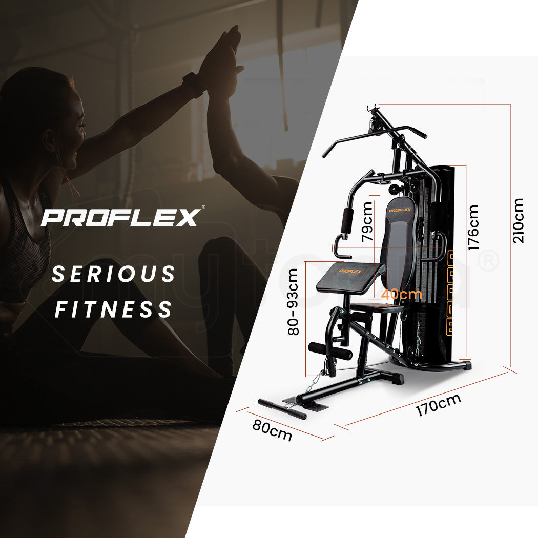 Profex home gym equipment with dimensions for serious fitness training