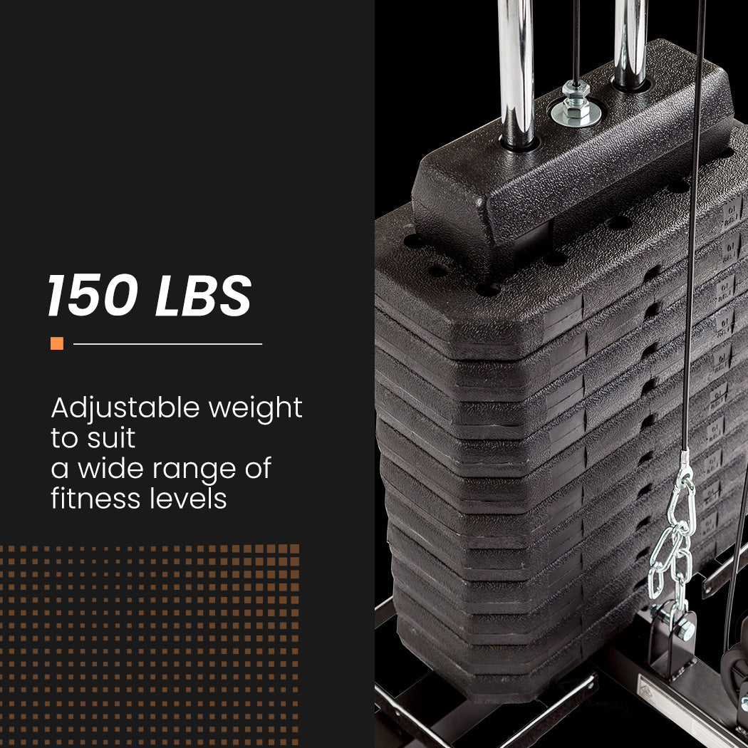 150 lbs adjustable weight stack for home gym fitness training