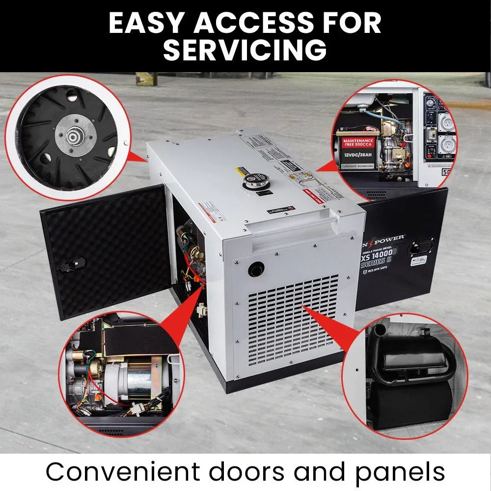 GENPOWER 8.4kW Commercial Diesel Generator - RCD Electric Key Start