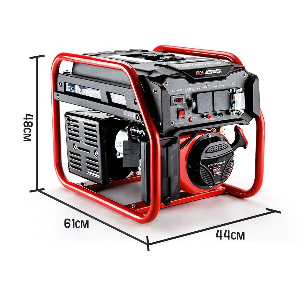 GENPOWER 4.2kW Generator - Single-Phase Petrol Site Portable