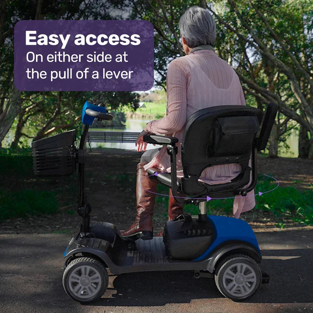 Mobility Scooter Mid-Size Lithium Fast Charge Blue