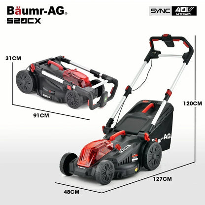 Baumr-AG 520CX 40V Cordless Lawn Mower Kit 17" with Charger