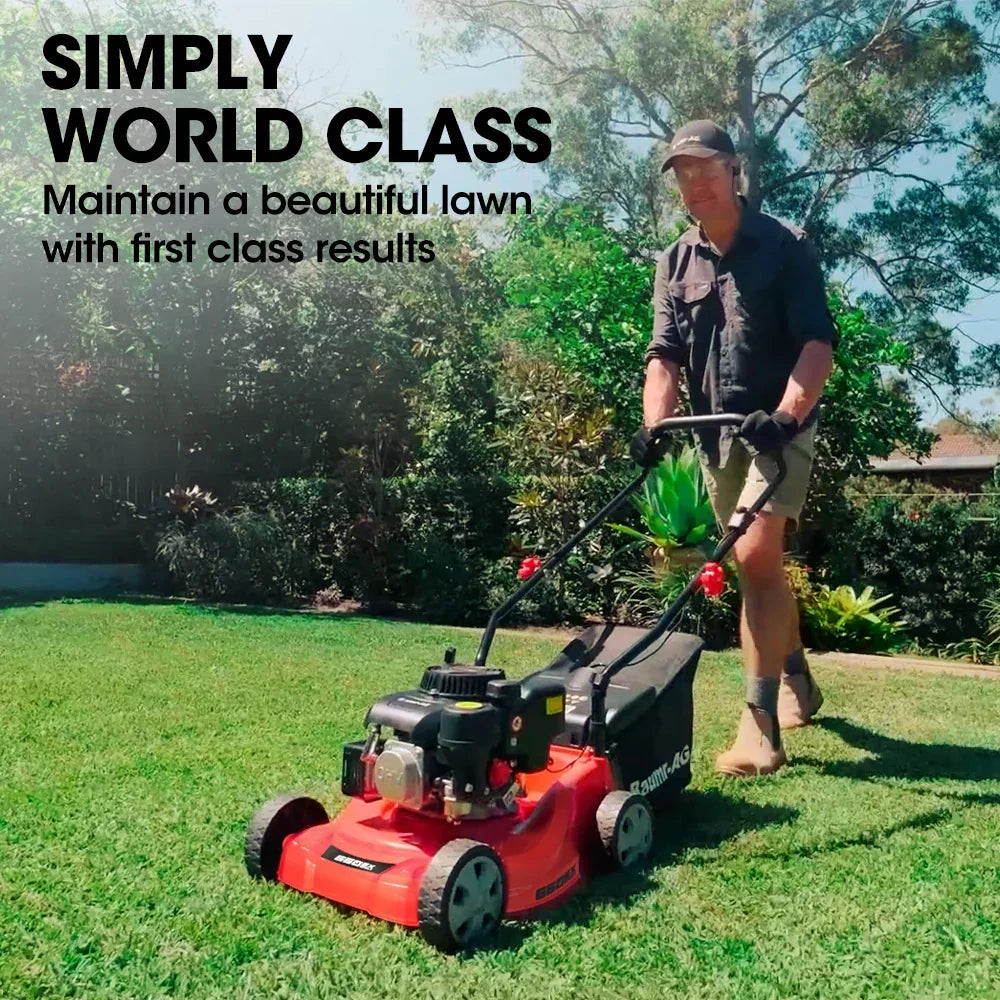 Baumr-AG 139cc Petrol Lawn Mower 16" Hand Push 4-Stroke