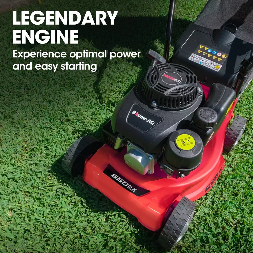 Baumr-AG 139cc Petrol Lawn Mower 16" Hand Push 4-Stroke