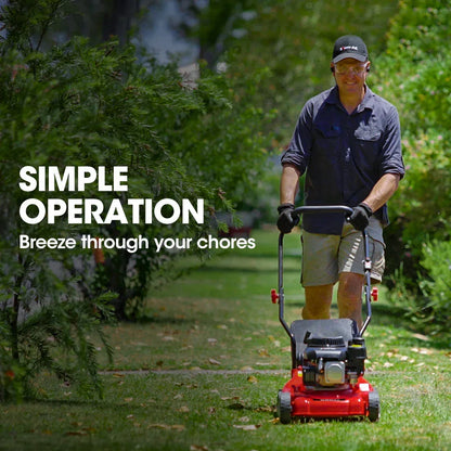 Baumr-AG 139cc Petrol Lawn Mower 16" Hand Push 4-Stroke