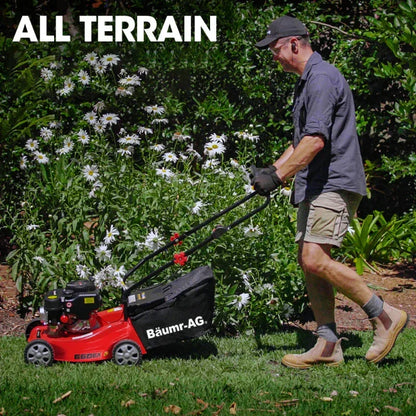 Baumr-AG 139cc Petrol Lawn Mower 16" Hand Push 4-Stroke