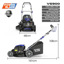 PowerBlade 20" Self-Propelled Petrol Lawn Mower 200cc