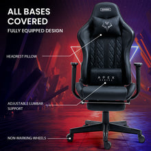 Overdrive Apex Gaming Chair Footrest 180 Degree Recline Black