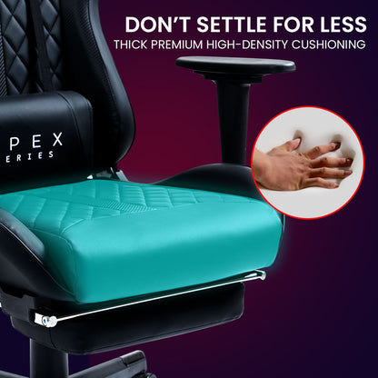 Overdrive Apex Series Gaming Chair with Footrest Black 180 Degree Recline