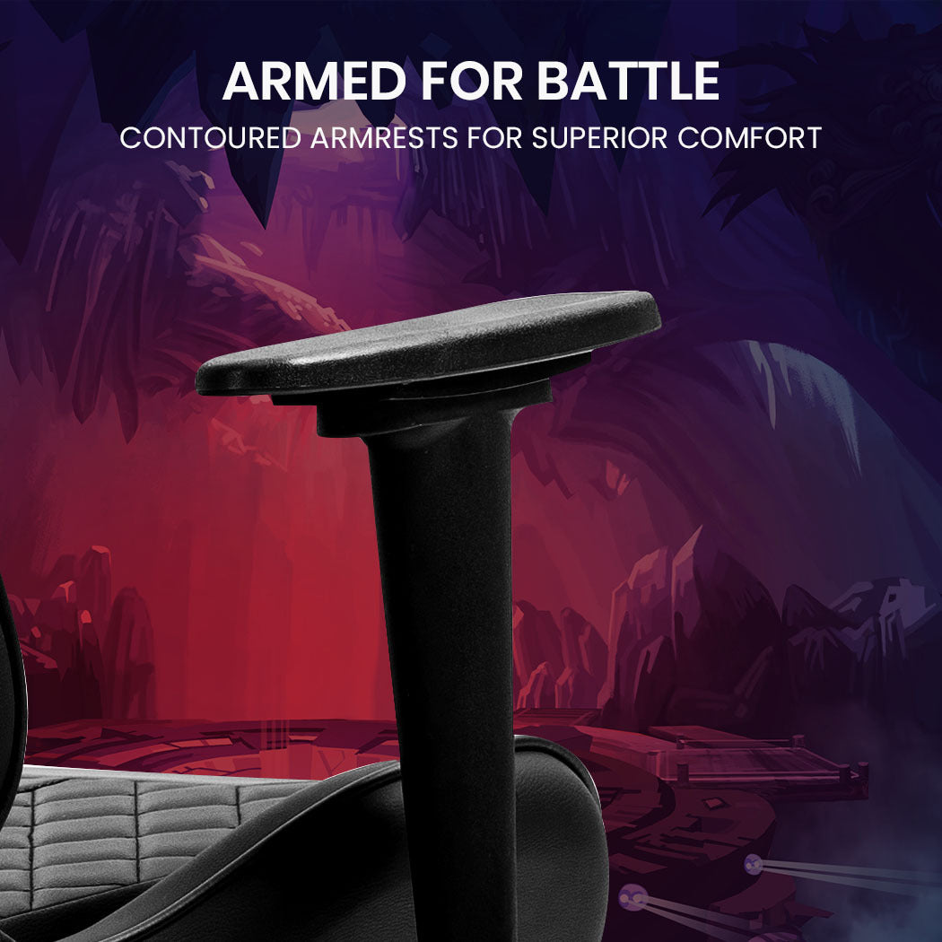 Overdrive Apex Series Gaming Chair with Footrest Black 180 Degree Recline