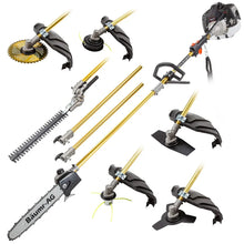 Baumr-AG 65CC 7-in-1 Long Reach Multi Tool with various interchangeable attachments