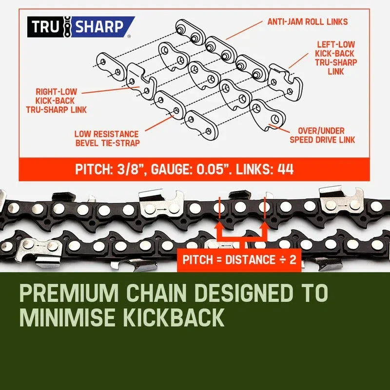 BAUMR-AG 65cc 9in1 Long Reach Garden Multi-tool, Pole Saw, Hedge & Line Trimmer, Brush Cutter, 12" Tree Trimming Pruning Chainsaw Bar, 2 Extension Shafts