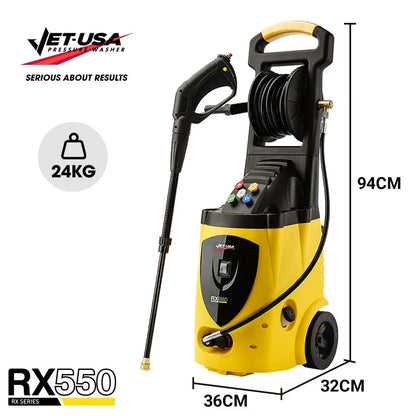 JET-USA RX550 3500PSI Electric Pressure Washer - 5 Nozzles & Accessories