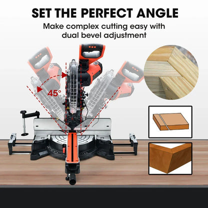 BAUMR-AG 305mm Compound Mitre Saw Dual Bevel Sliding Drop Saws 2200W