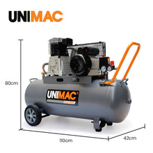 Unimac 100L Belt Drive Air Compressor - 2.6kW 116PSI - view 2