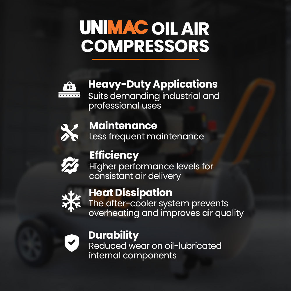 Unimac 100L Belt Drive Air Compressor - 2.6kW 116PSI - view 3