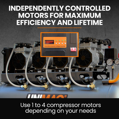 Unimac 150L Quiet Oil-Free Air Compressor - 4.5HP - view 5