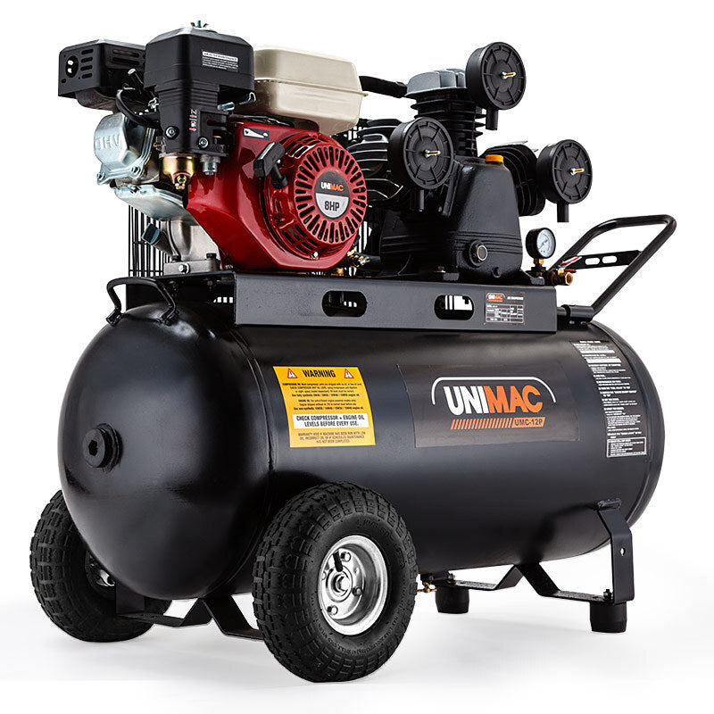 Unimac 8HP Petrol Air Compressor 120L - 115PSI