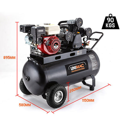Unimac 8HP Petrol Air Compressor 120L - 115PSI - view 6