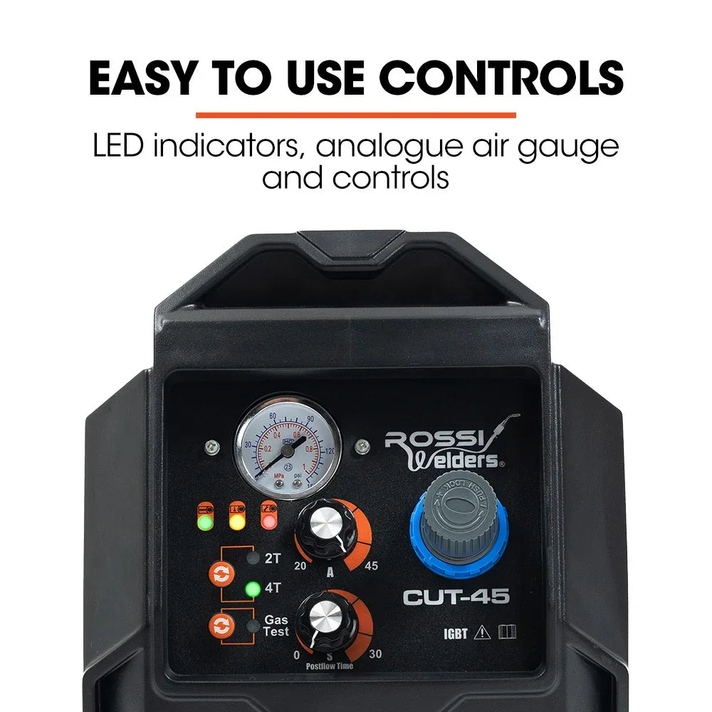 ROSSI 45A Plasma Cutter - Non-Touch Pilot Arc DC Inverter