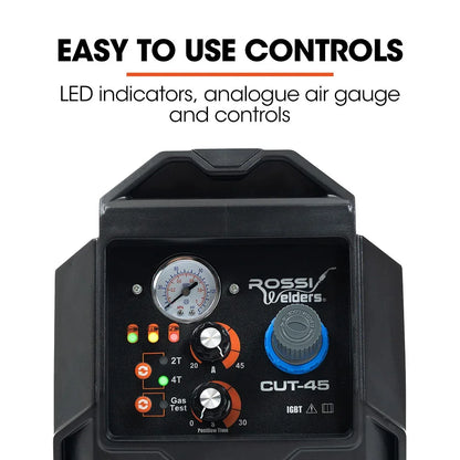 ROSSI 45A Plasma Cutter - Non-Touch Pilot Arc DC Inverter