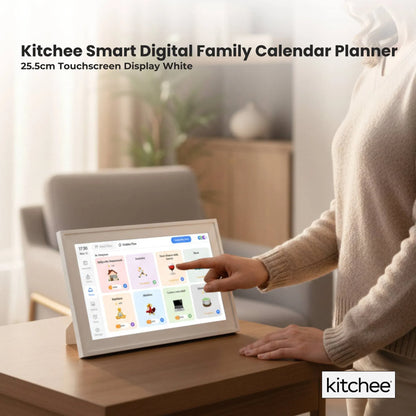 Kitchee 10" Smart Family Calendar Touchscreen Planner White