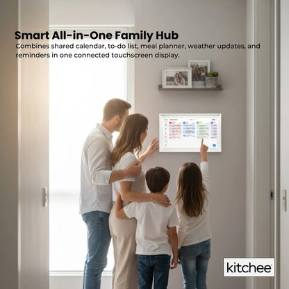Kitchee 10" Smart Family Calendar Touchscreen Planner White
