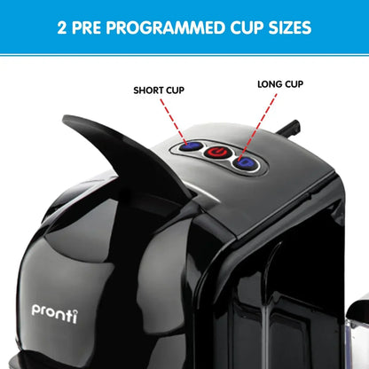 Pronti HomeMaid 3-in-1 Coffee Machine Nespresso Caffitaly Ground Coffee Compatible